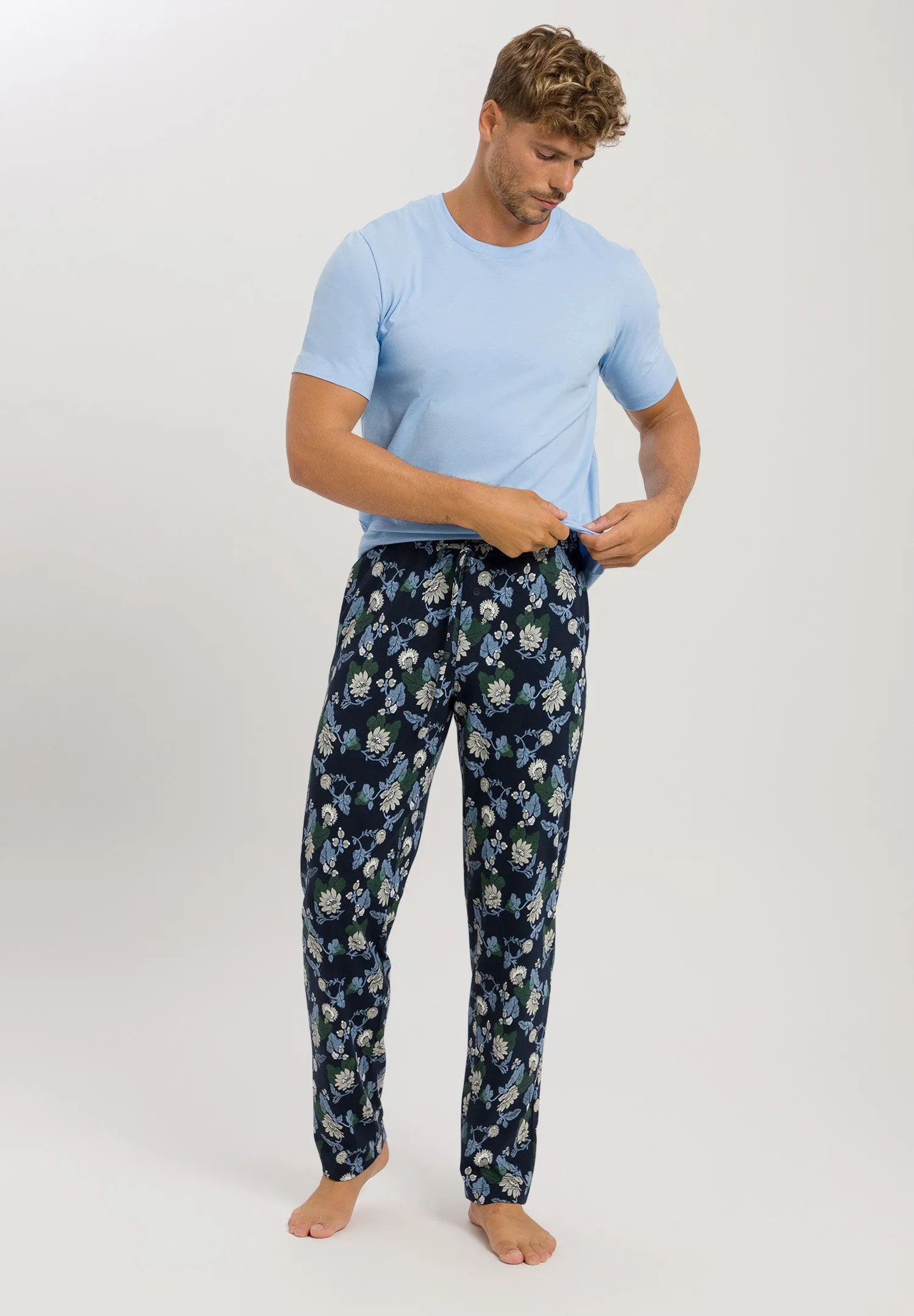 Night And Day Cotton Drawstring Pajama Pants | Fine Lined Print 75216-1251