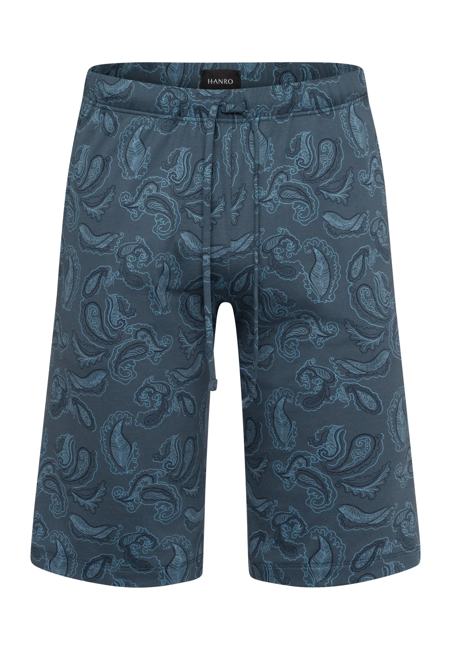 Night And Day Cotton Drawstring Shorts | Aqua Paisley 75513-2397