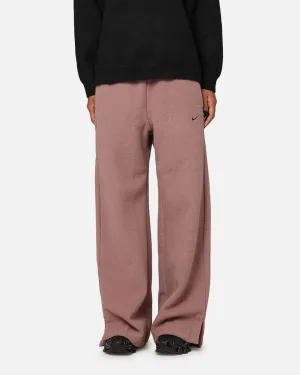 Nike Women's Sportswear Pheonix Plush High Waisted Wide Leg Cody Fleece Pants Smokey Mauve/Black