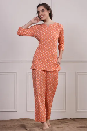 Orange Candy Loungewear Top Set