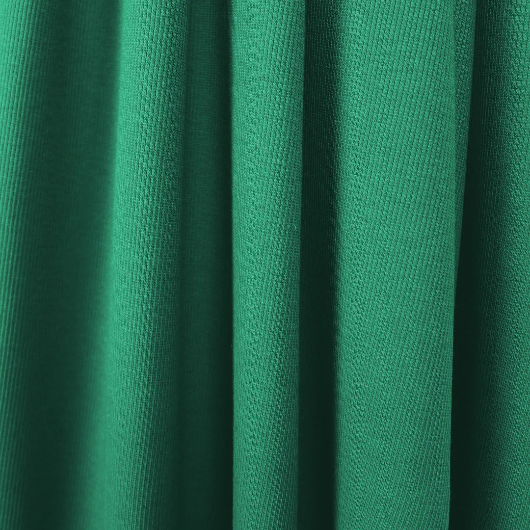 organic cotton rib knit - alpine green