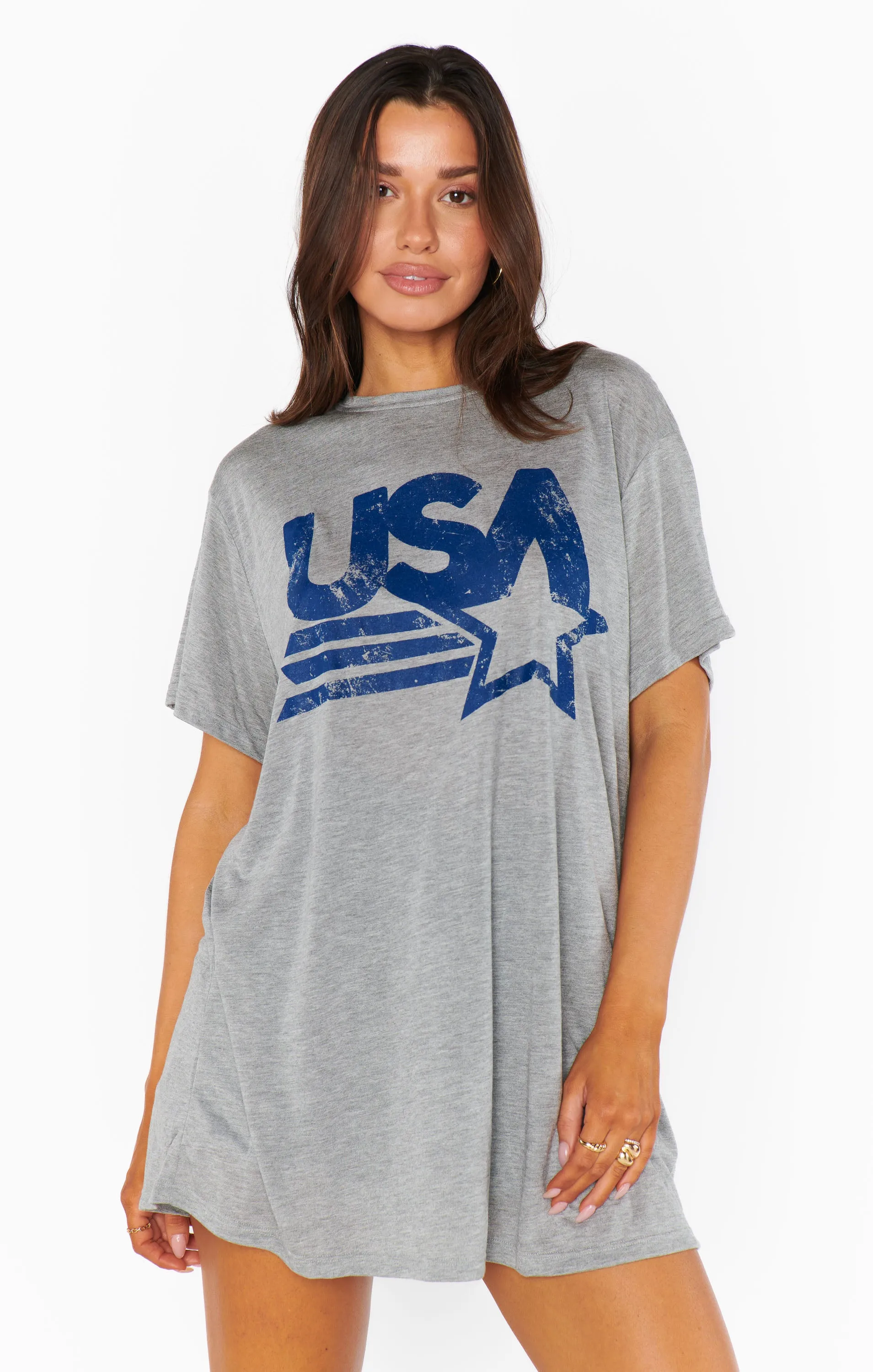 Overnight Tee ~ USA Navy Graphic