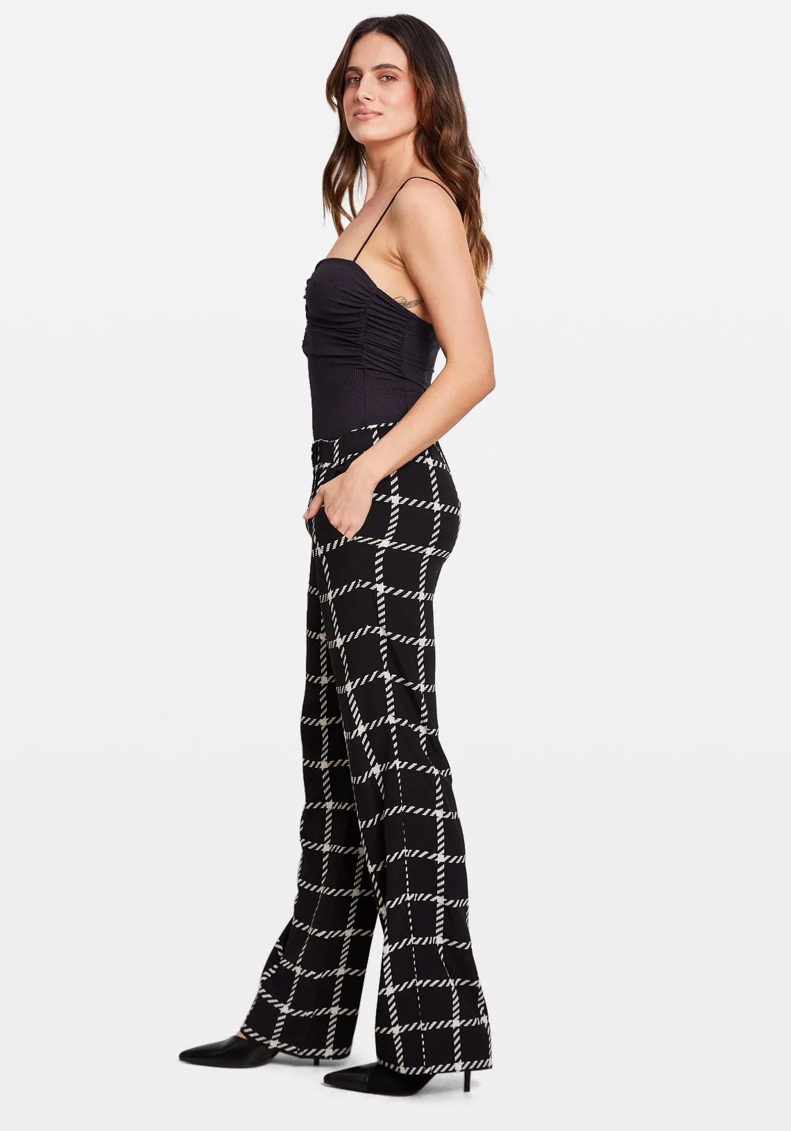 OWEN PANT BLACK AND WHITE PLAID