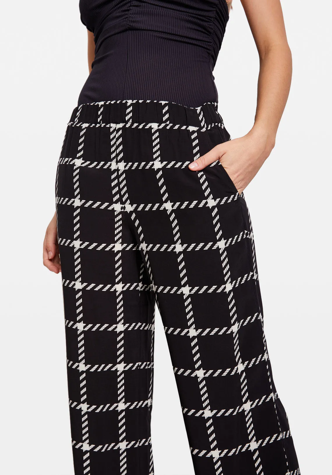 OWEN PANT BLACK AND WHITE PLAID