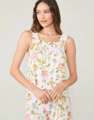 Pajama Tank Jane Jacobean Cream