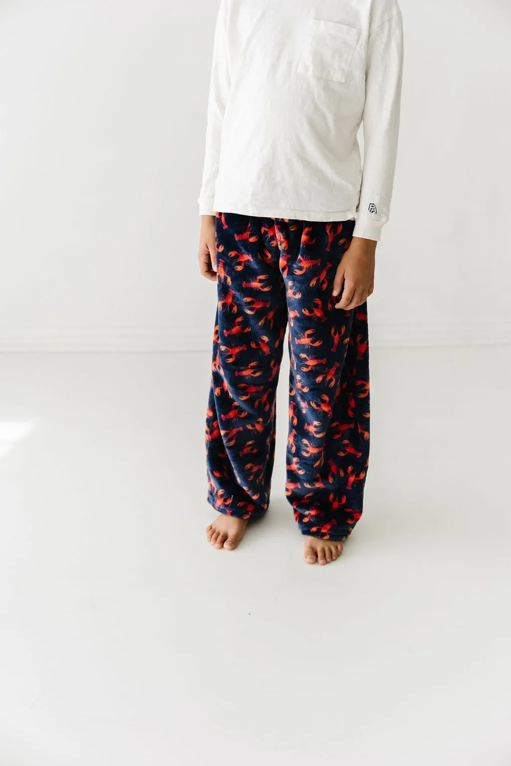 Plush Pants-Navy Lobsters