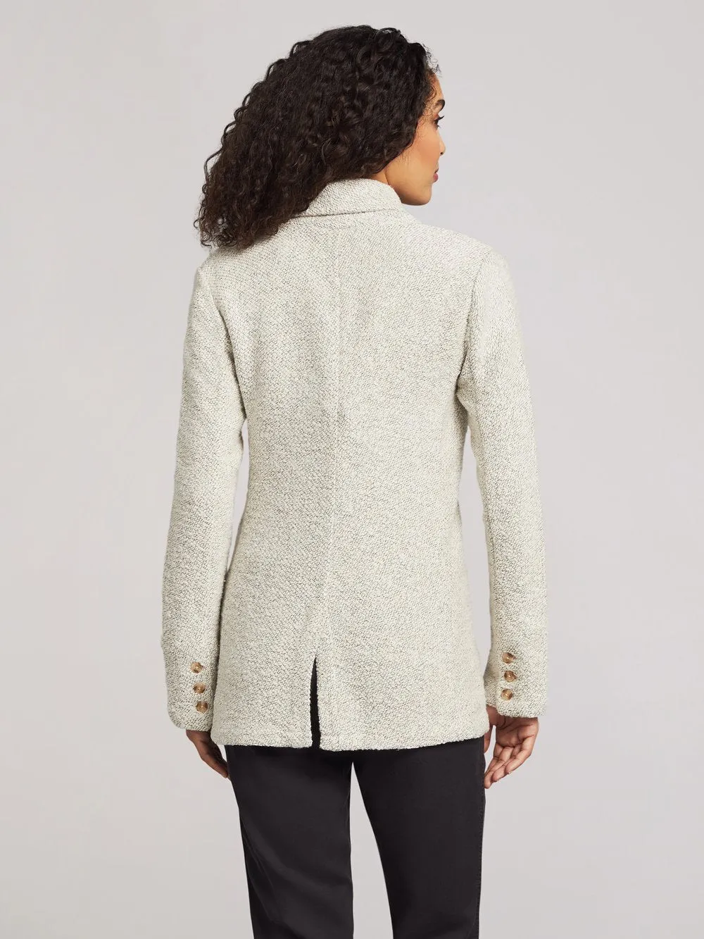 Pomona Knit Blazer in Cream