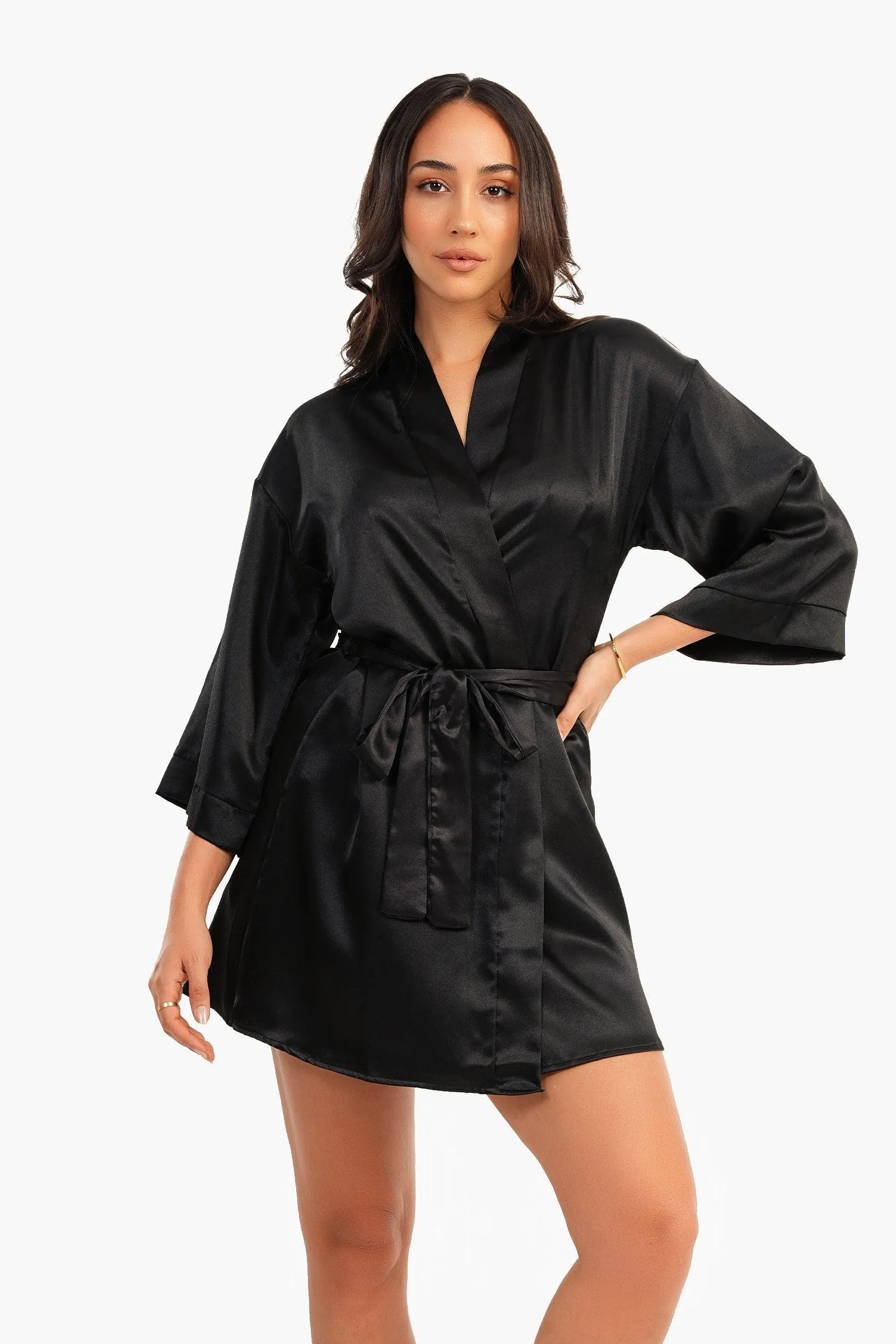 Short Satin Robe