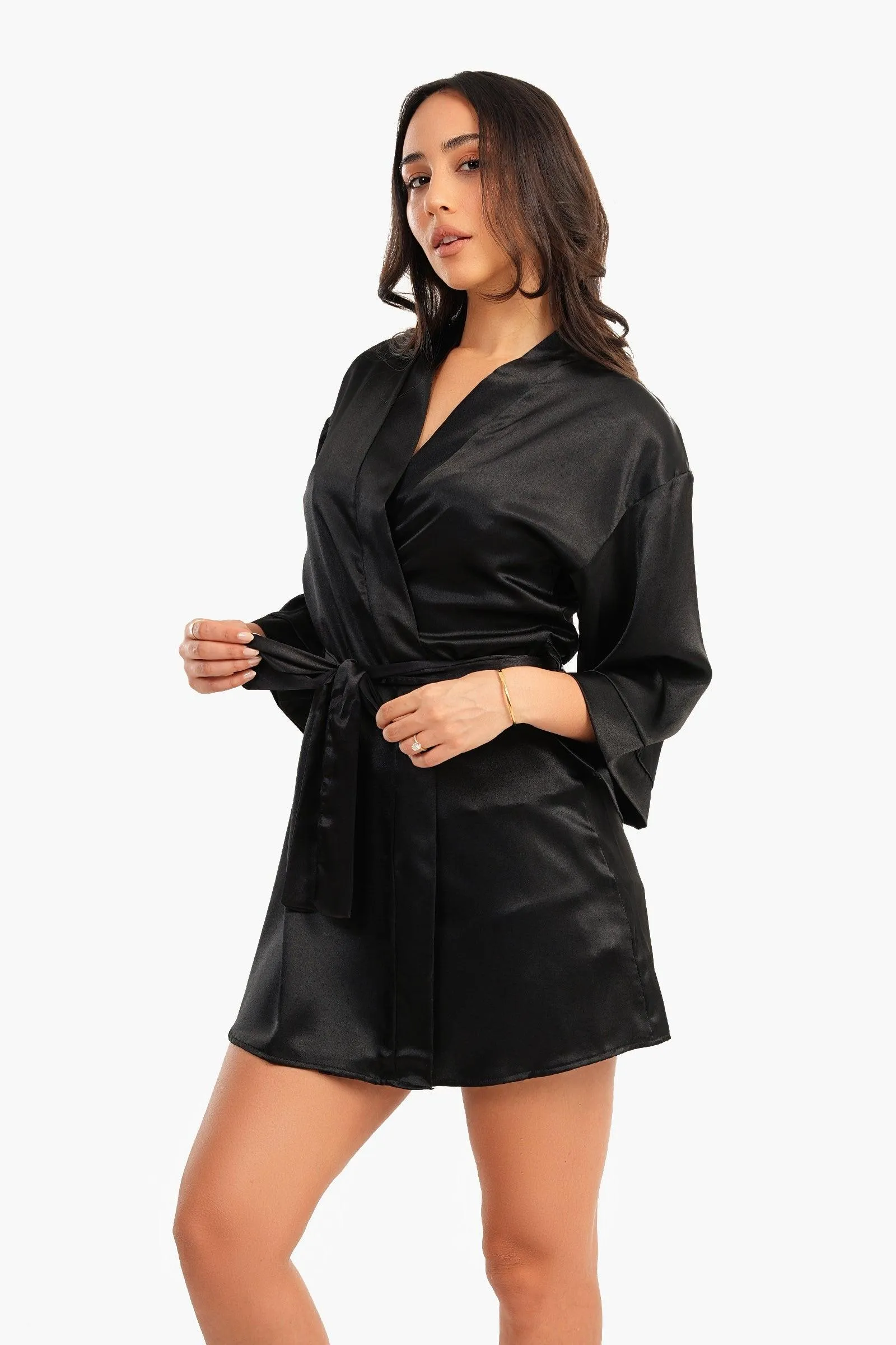 Short Satin Robe