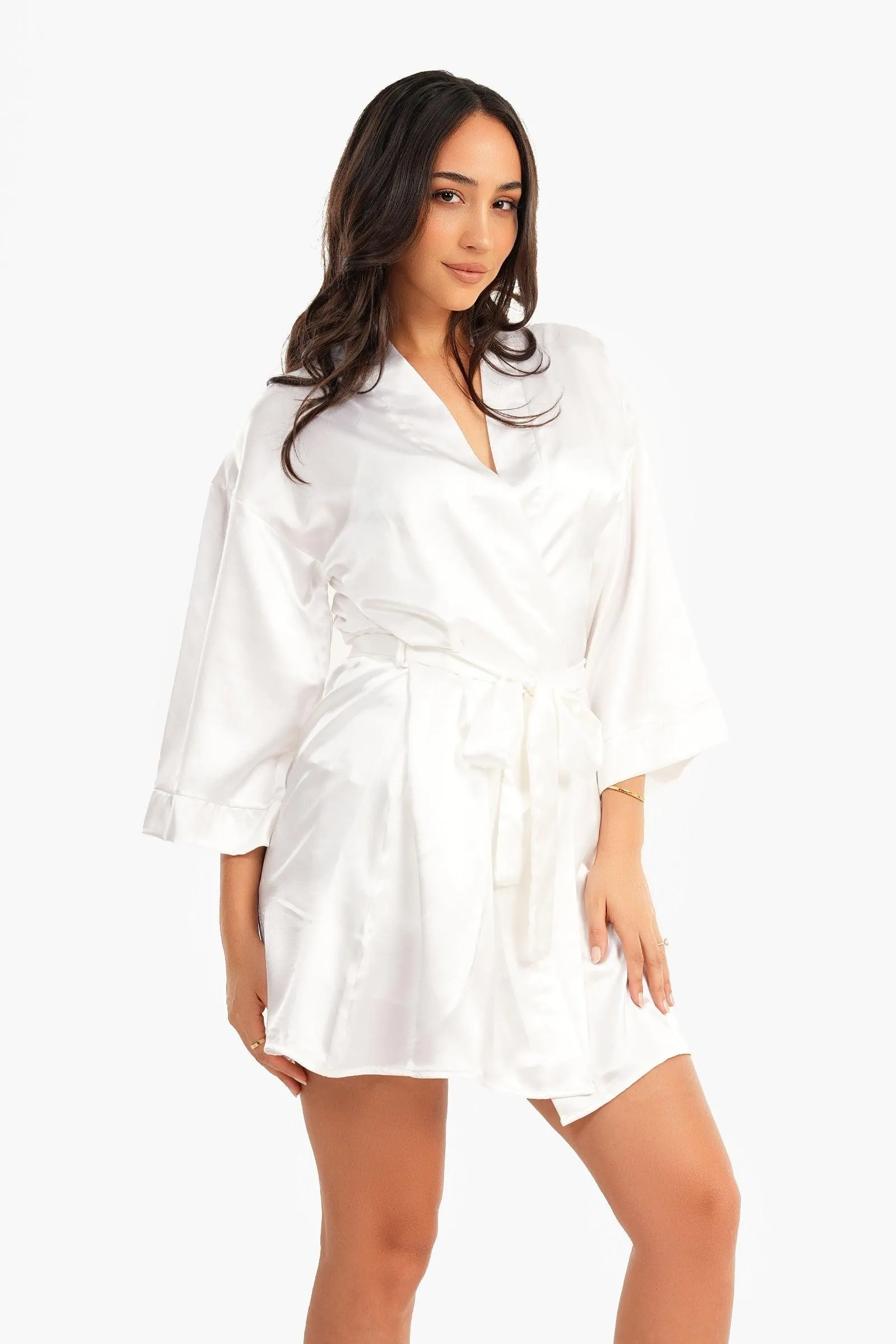 Short Satin Robe