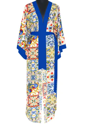 Siciliana - Dulce Maxi Split Kaftan (Royal Blue)