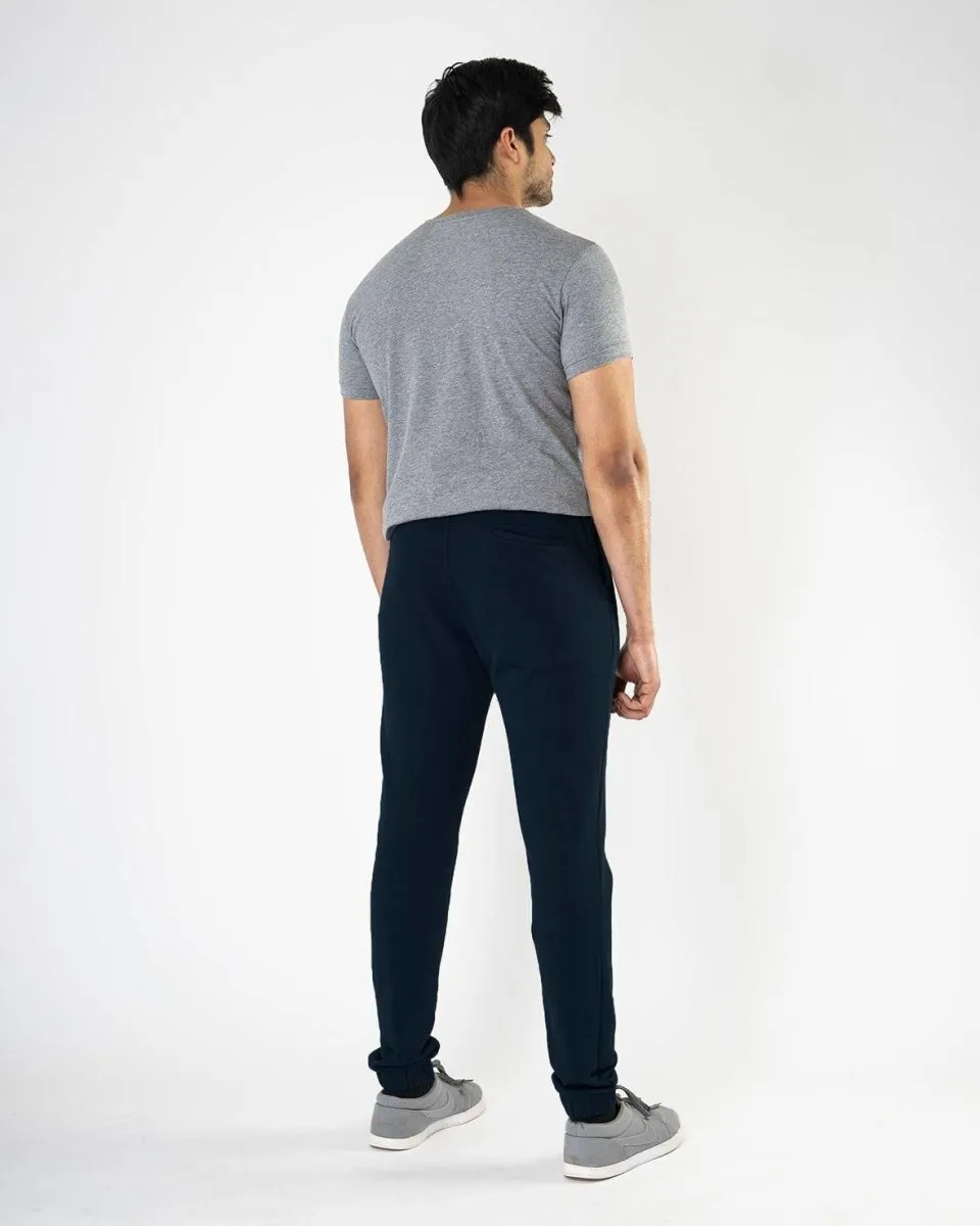 Solid Men's Black Athleisure Joggers