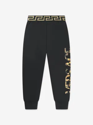 Versace Boys Logo Joggers in Black