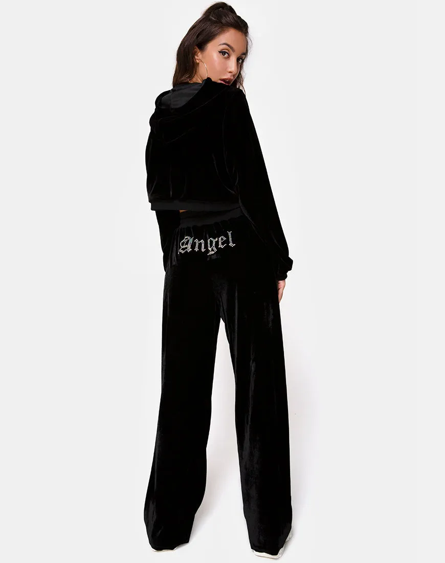 Wide Leg Jogger in Angel Dimante Hot Fix