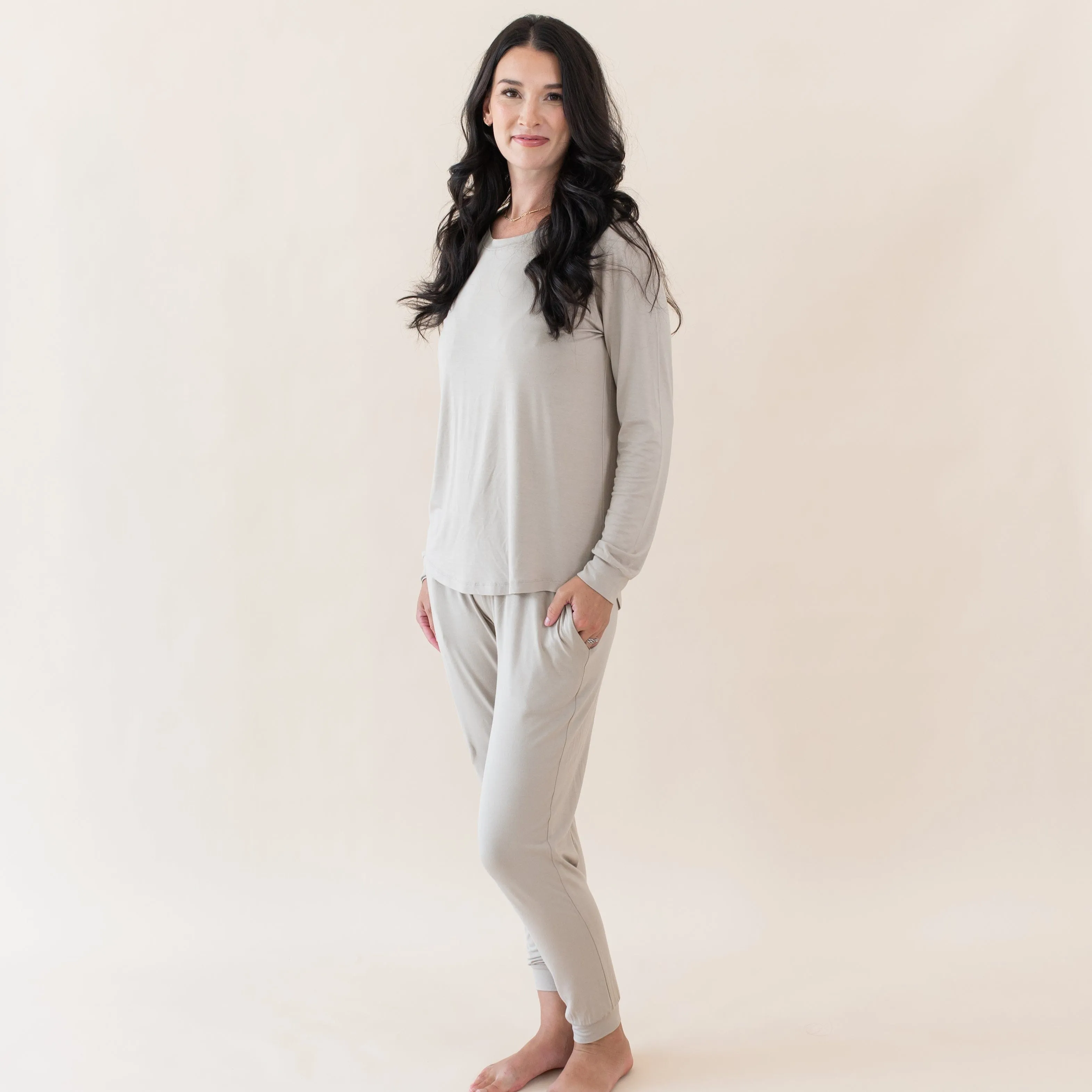 Women's Jogger Pajama Set in Almond